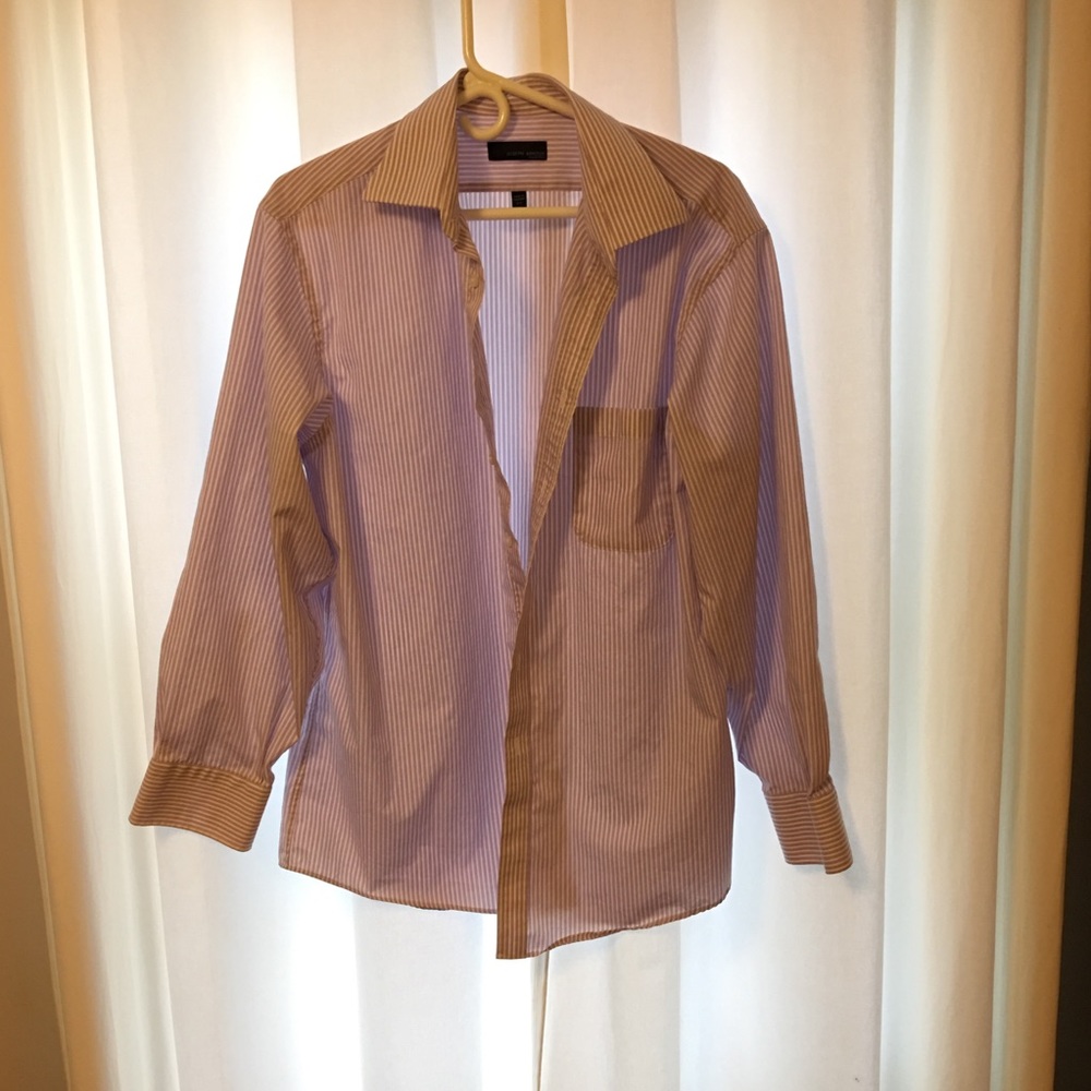 JOSEPH ABBOUD Men’s dress shirt Lavender Stripe LG